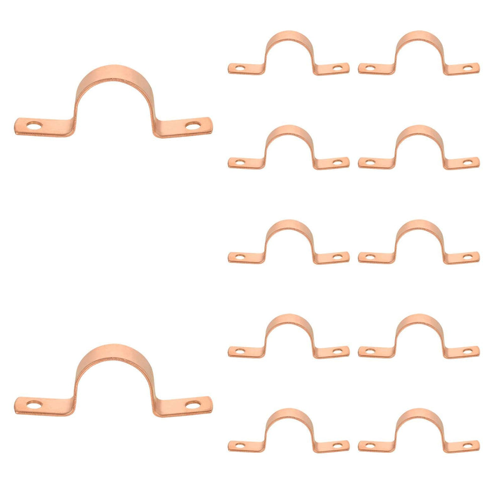 10 Pcs 1-1/2" Copper Pipe Straps, Two Hole at Wholesale Price