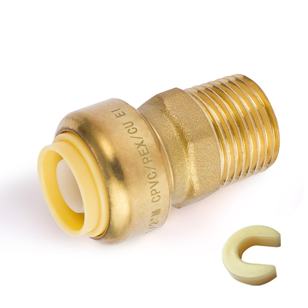 1/2" x 1/2" M Push Fit Male Adapter