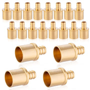 30 Pcs PEX-B Crimp 1/2" PEX x 1/2" Male Copper Sweat Adapter (Lead Free)