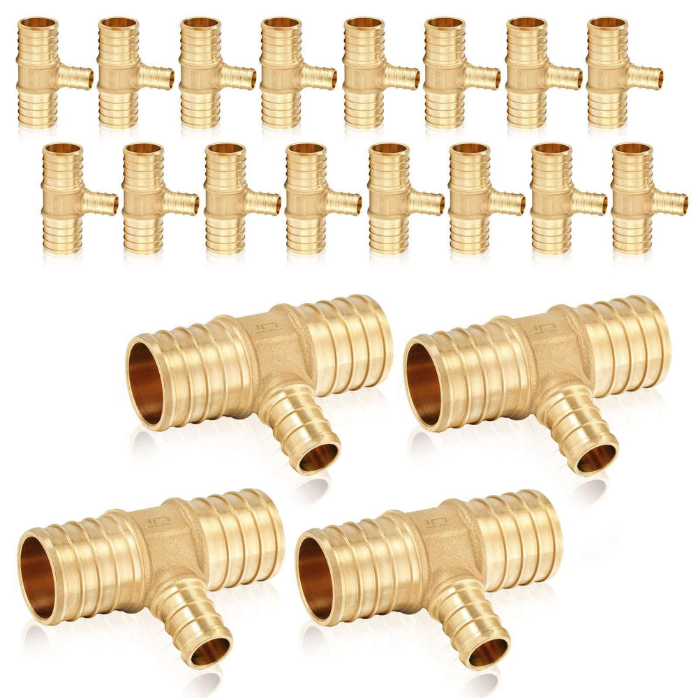30 Pcs PEX-B Crimp 3/4" PEX x 3/4" PEX x 1/2" PEX Reducing Tee (Lead Free)