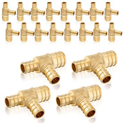 30 Pcs PEX-B Crimp 3/4" PEX x 1/2" PEX x 3/4" PEX Reducing Tee (Lead Free)