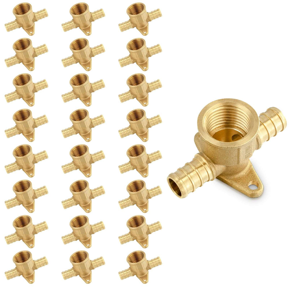 30 Pcs PEX-B Crimp 3/4" PEX x 3/4" PEX x 1/2" Drop Ear Tee (Lead Free)