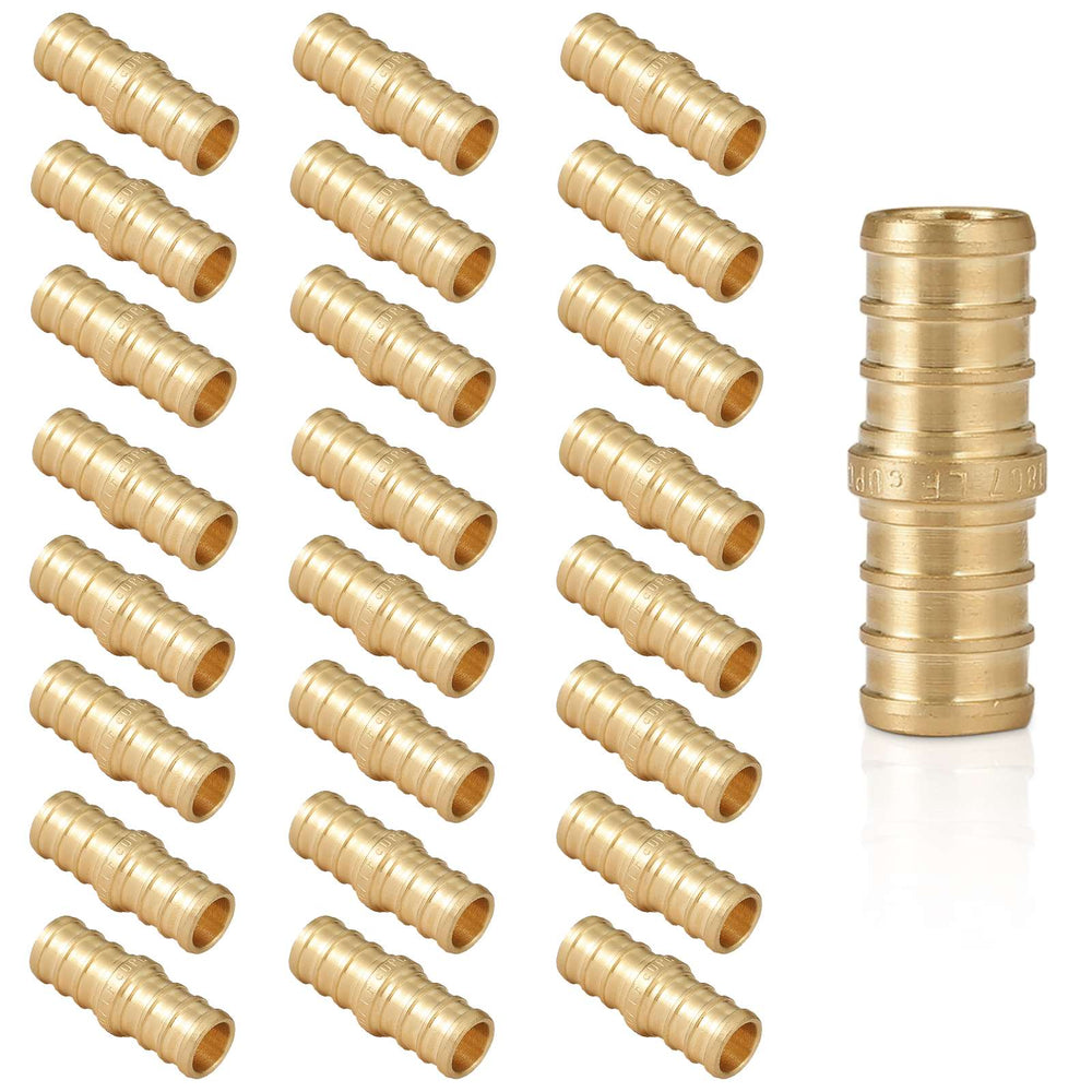 30 Pcs PEX-B Crimp 1/2" PEX x 1/2" PEX Coupling (Lead Free)