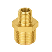 30 Pcs 1/2" X 1/4" Male NPT Brass Hex Connector