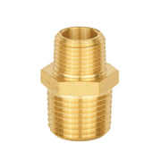 1/2" X 3/8" Male NPT Brass Hex Connector