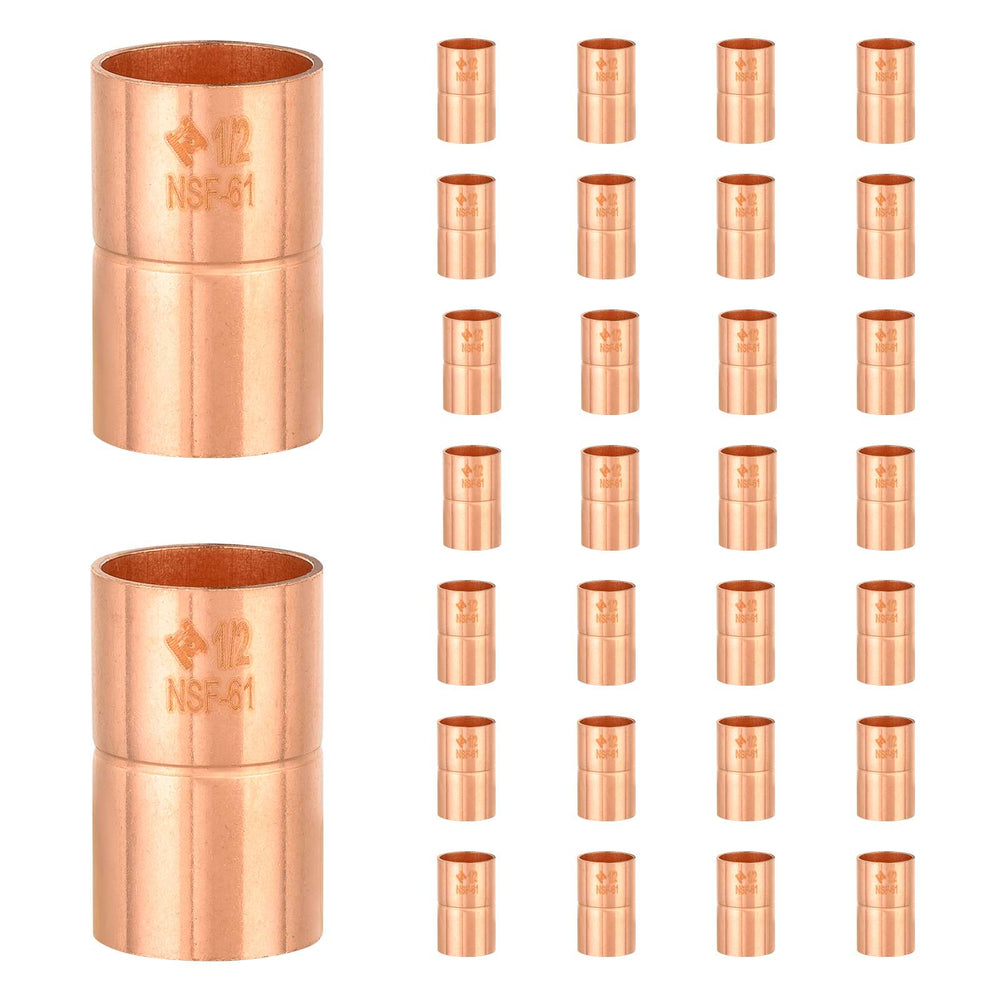 30 Pcs 3/4" Copper Coupling With Rolled Stop at Wholesale Price