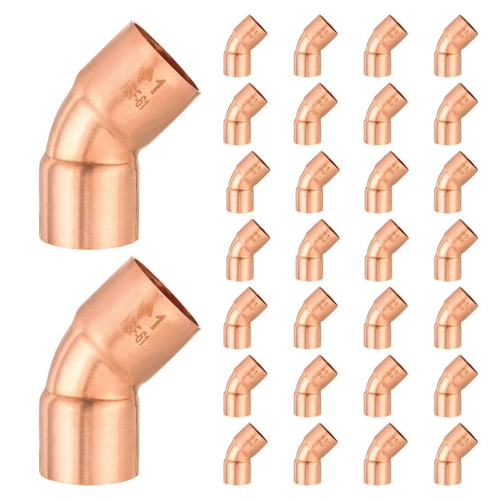 30 Pcs 1/2" 45º Copper Elbow at Wholesale Price