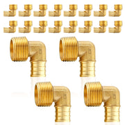 30 Pcs PEX-B Crimp 1/2" PEX x 3/4" Male Threaded Elbow (Lead Free)