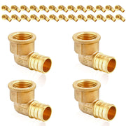 30 Pcs PEX-B Crimp 1/2" PEX x 1/2" Female Threaded Elbow (Lead Free)