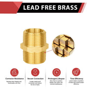 30 Pcs 1/2" Male NPT Brass Hex Connector