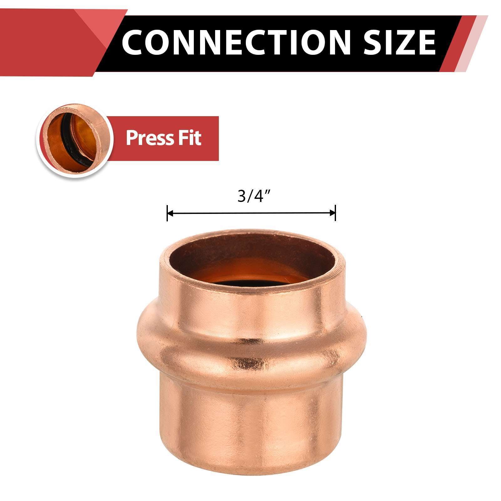 3/4" Copper Press Cap (Lead Free)