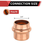 3/4" Copper Press Cap (Lead Free)