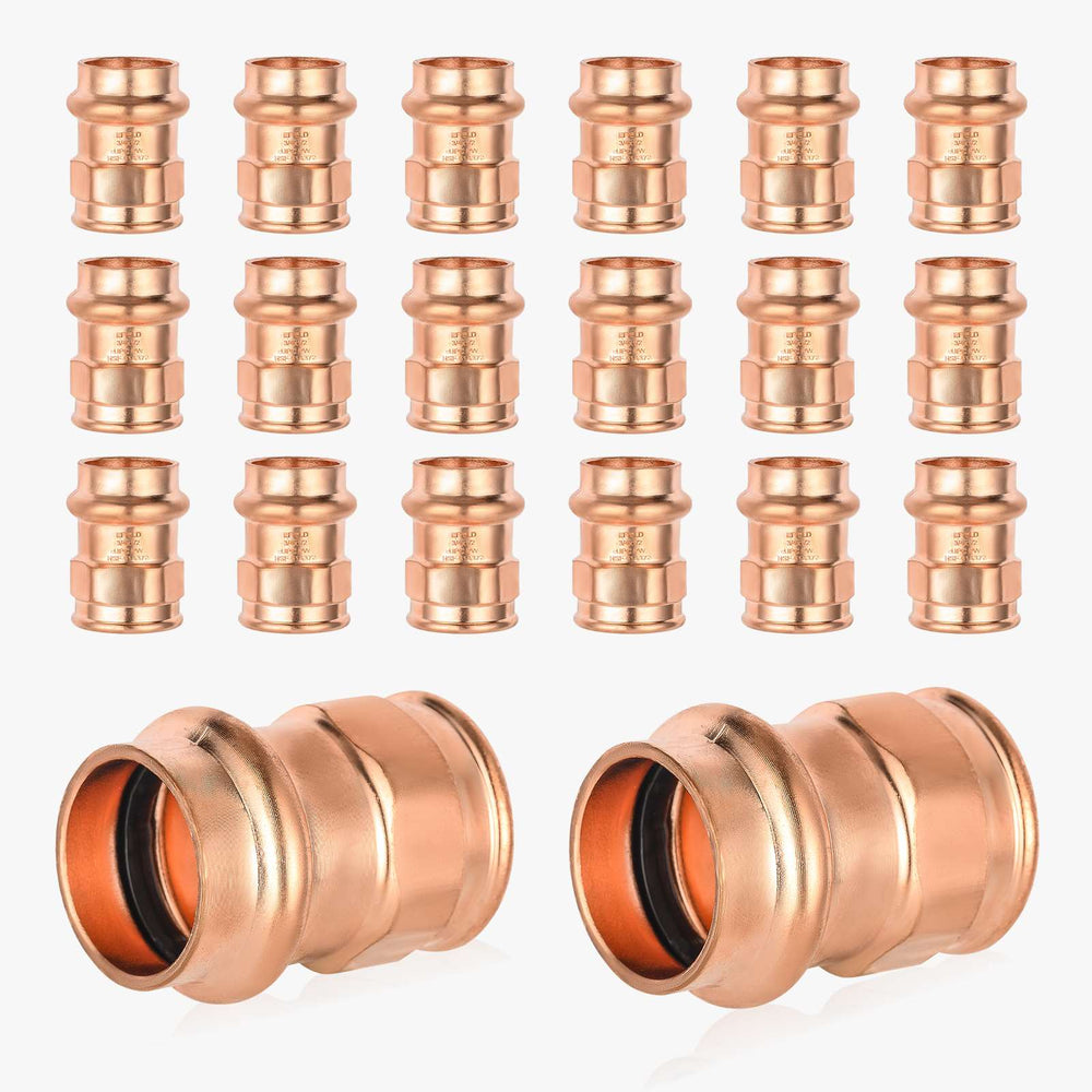 30 Pcs 3/4" Press Copper x 1/2" Female Threaded Adapter (Lead Free)