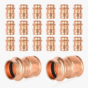 30 Pcs 3/4" Press Copper x 1/2" Female Threaded Adapter (Lead Free)