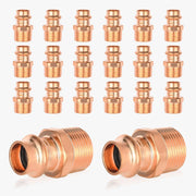 30 Pcs 1/2" FTG Press Copper x Male Threaded Street Adapter (Lead Free)