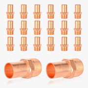 30 Pcs 3/4" FTG Press x 1/2" Male Threaded Copper Street Adapter (Lead Free)