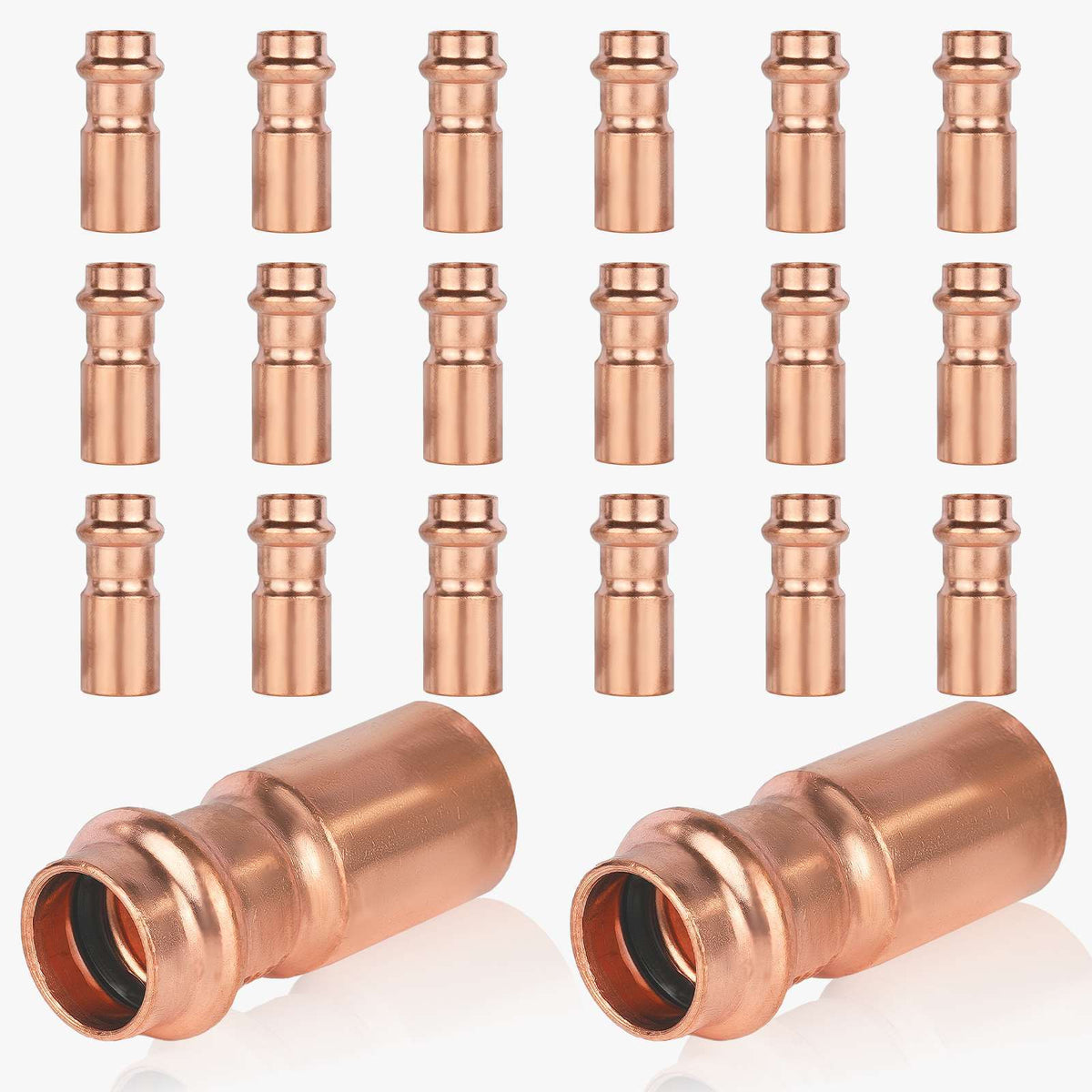 30 Pcs 1" x 3/4" Press Bushing Copper Reducer (Lead Free)