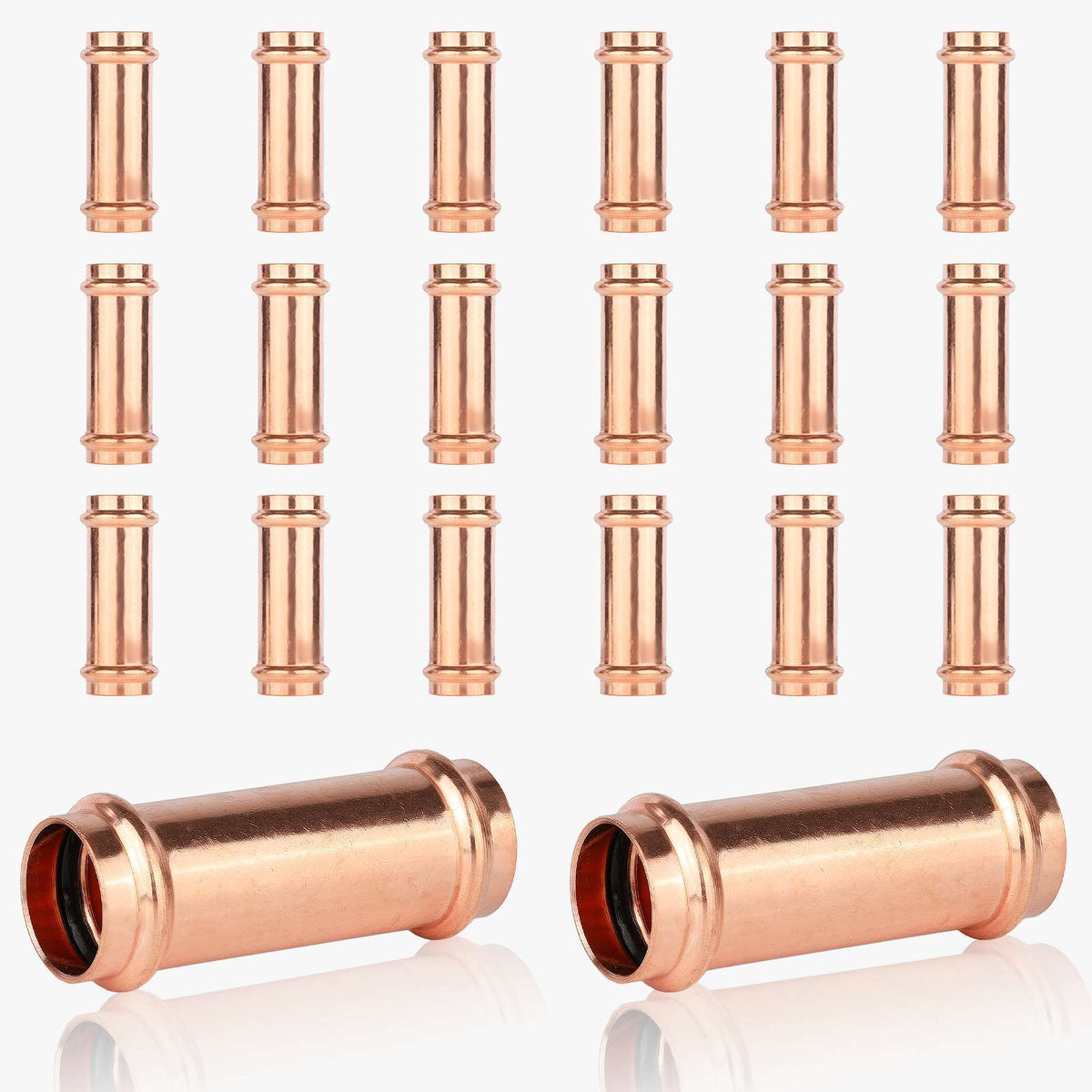 30 Pcs 1" Press Copper Extended Coupling (Lead Free)