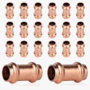 30 Pcs 3/4" Copper Press Coupling NO Stop (Lead Free)