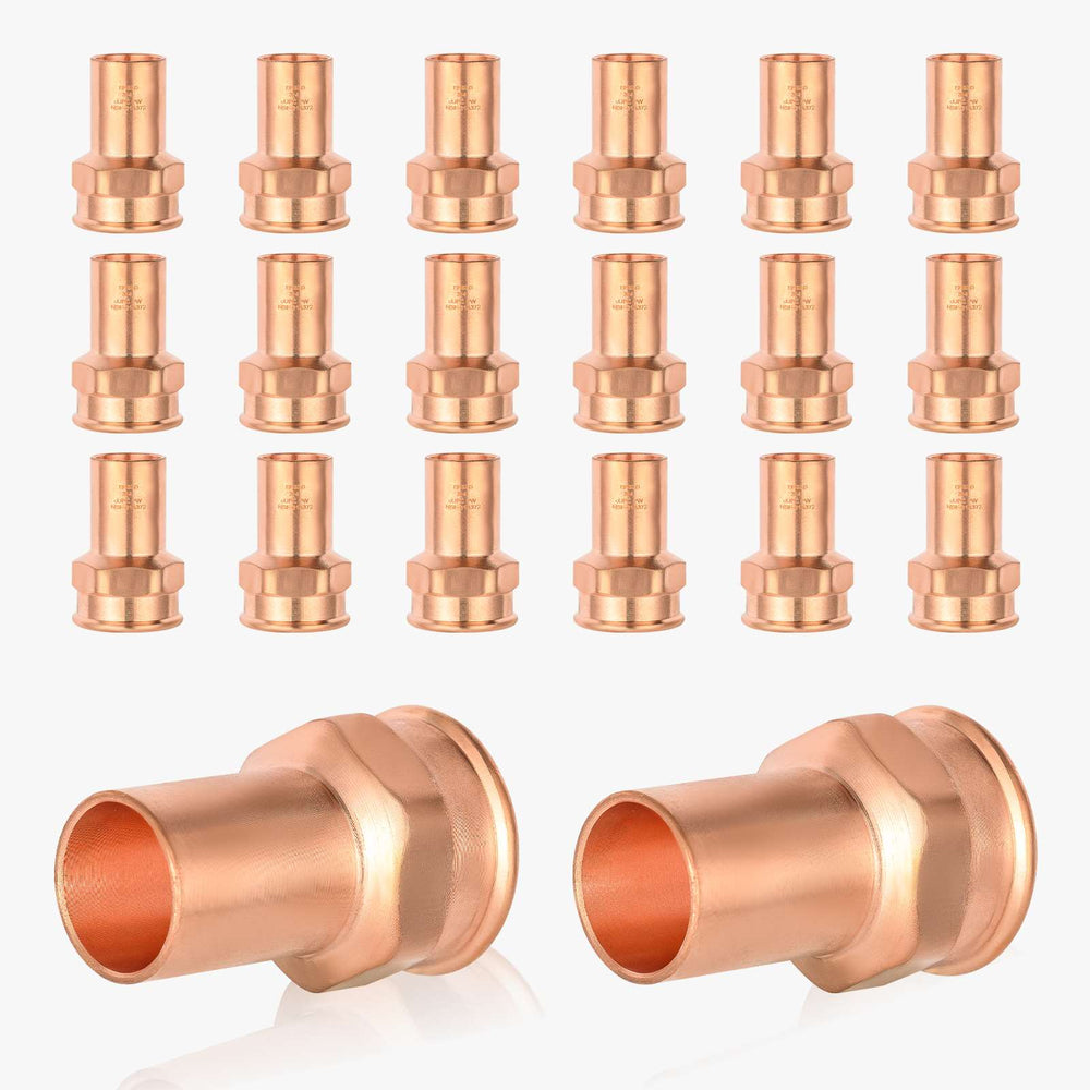 30 Pcs 1/2"  FTG Press x 1/2" Female Threaded Copper Street Adapter (Lead Free)