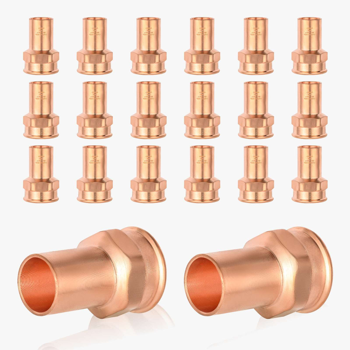 30 Pcs 1/2"  FTG Press x 1/2" Female Threaded Copper Street Adapter (Lead Free)