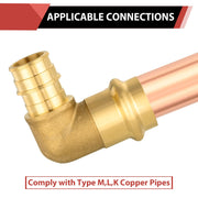 1" Press X 1" PEX Expansion Brass Elbow (Lead Free)