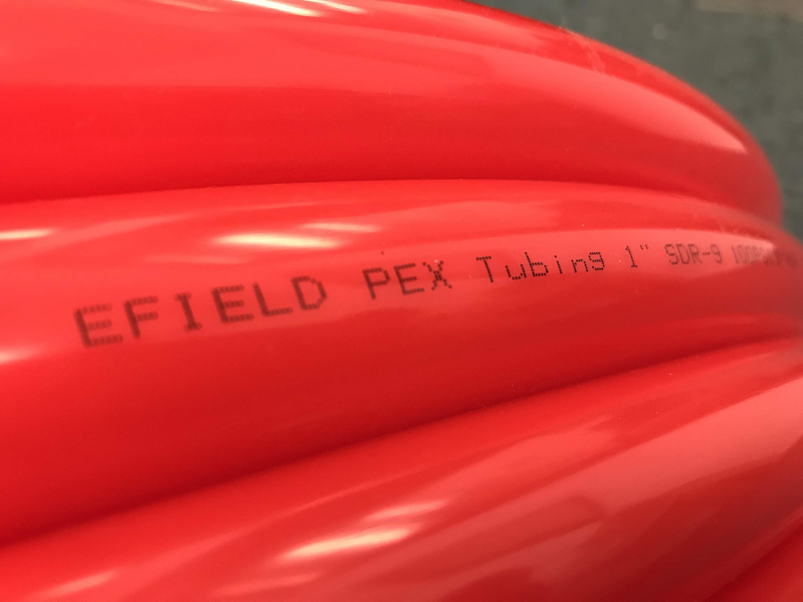 1/2" PEX-B Pipe 1000ft Length Roll, Red Color with Oxygen Barrier (EVOH), NSF Certified for Potable Water and Radiant Heating Applications