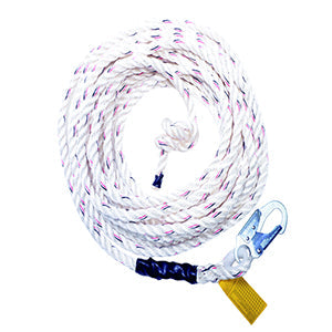 100' Polydac Rope w/ Snap Hook End