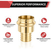 3/4" Press X 1" PEX Expansion Brass Adapter (Lead Free)