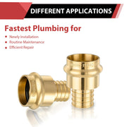 1/2" Press X 3/4" PEX Expansion Brass Adapter (Lead Free)