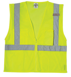 1085 Lime Ultra-Cool Mesh 3-Pocket Vest - Medium