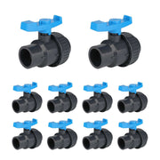 10 Pcs 3/4" PVC True Union Ball Valve SCH 40/80