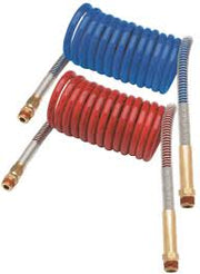 15 ft Air Coil Hose Blue w/ 12 inch Leads | 11015B