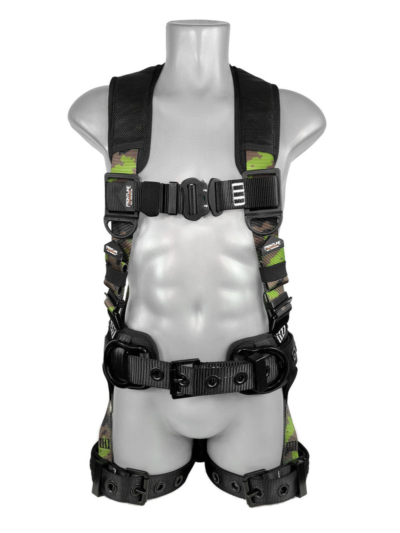 Frontline 110CTB-CF Camouflage Full Body Harness with Aluminum Hardware and Suspension Trauma Straps XL/2X