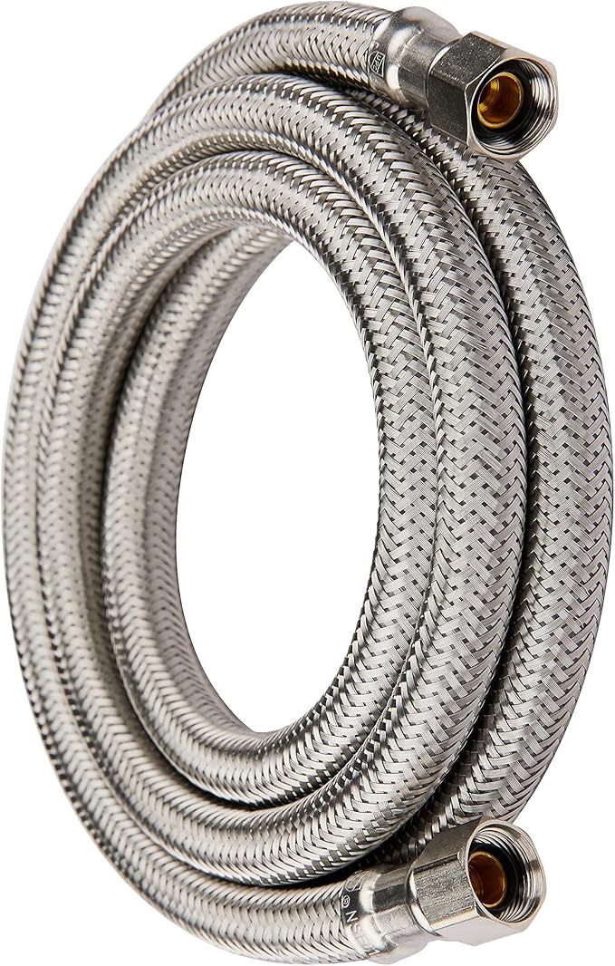 6ft Dishwasher Installation Kit, Stainless Steel Dishwasher Supply Line, with Compression Connection