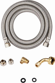 10 Pcs 6ft Dishwasher Installation Kit, Stainless Steel Dishwasher Supply Line, with Compression Connection