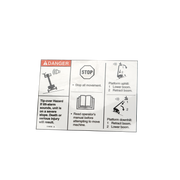 Genie Tilt/Tipover Danger Decal 114416GT