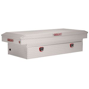 Saddle Box, Aluminum, Full Extra Wide, Clear, 15.5 cu ft - 117-0-04