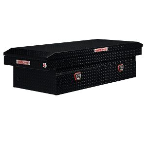 Saddle Box, Aluminum, Full Extra Wide, Gloss Black, 15.5 cu ft - 117-5-04