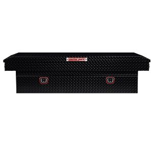 Saddle Box, Aluminum, Full Extra Wide, Gloss Black, 15.5 cu ft - 117-5-04 product image