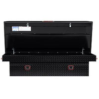 Saddle Box, Aluminum, Full Extra Wide, Gloss Black, 15.5 cu ft - 117-5-04 product image