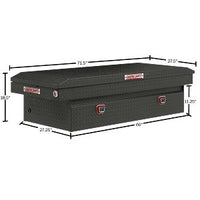 Saddle Box, Aluminum, Full Extra Wide, Textured Matte Black, 15.5 cu ft - 117-52-04 product image