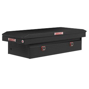 Saddle Box, Aluminum, Full Extra Wide, Textured Matte Black, 15.5 cu ft - 117-52-04