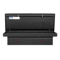 Saddle Box, Aluminum, Full Extra Wide, Textured Matte Black, 15.5 cu ft - 117-52-04 product image