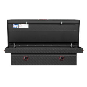 Saddle Box, Aluminum, Full Extra Wide, Textured Matte Black, 15.5 cu ft - 117-52-04 product image