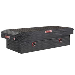 Saddle Box, Aluminum, Full Extra Wide, Gunmetal Gray, 15.5 cu ft - 117-6-04