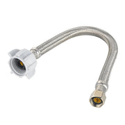 3/8" C x 7/8" BC, 12" SS Braided Toliet Hose