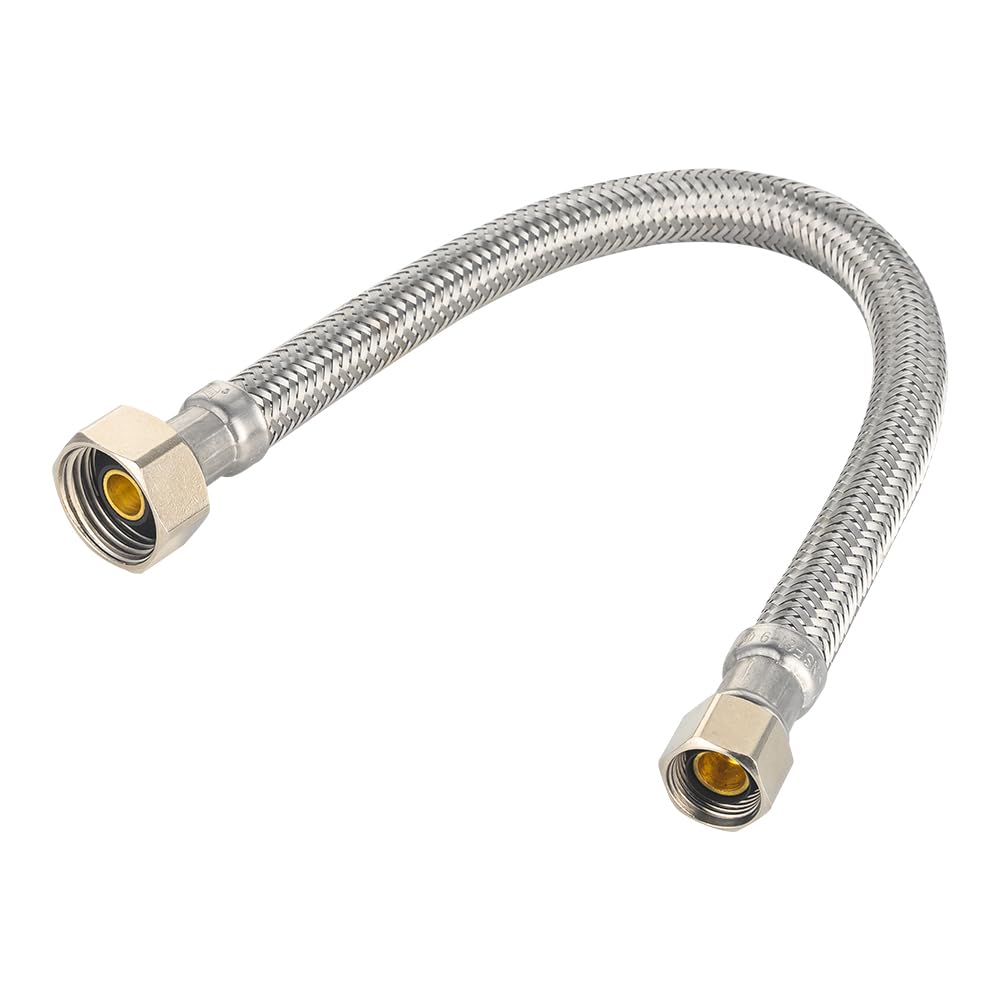 10 Pcs 3/8" C x F 1/2" x 12" SS Braided faucet Hose