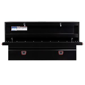 Saddle Box, Steel, Full Low Profile, Gloss Black, 11.0 cu ft - 120-5-04 product image