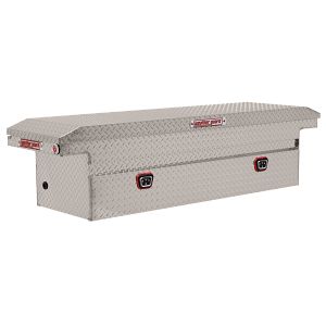 Saddle Box, Aluminum, Full Low Profile, Clear, 11.0 cu ft - 121-0-04